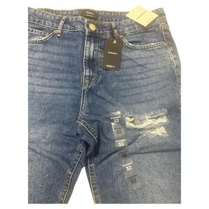 Forever 21 Men's Straight Denim Pants Size 32 NWT High‎ Rise Relaxed Hip